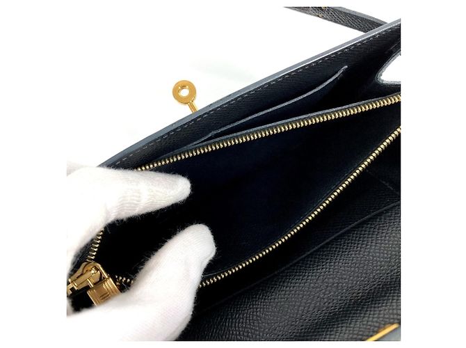 Borsa Hermès Kelly Long To-Go Nero - vista 12
