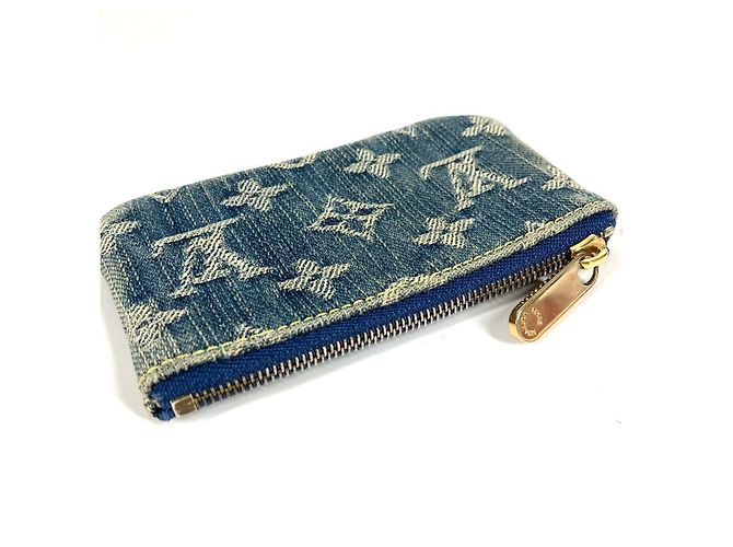 Monedero de denim Monogram Louis Vuitton Azul - vista 4