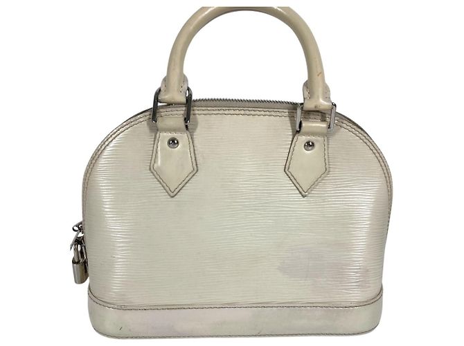 Borsa Alma BB in Epi Louis Vuitton Bianco Bianco sporco - vista 4
