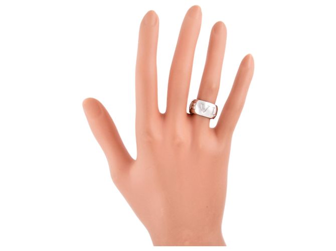 Bulgari Anello Monologo Bvlgari in Oro Bianco 18K - vista 5