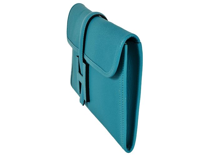 Borsa Clutch Hermès Jige Elan 29 Blu - vista 2