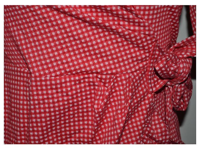 Vestido mini Guess blanco y rojo de algodón Roja - vista 2