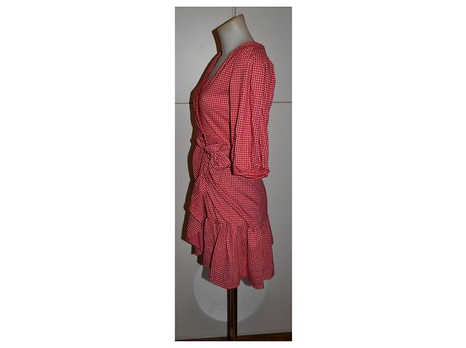 Vestido mini Guess blanco y rojo de algodón Roja - vista 3