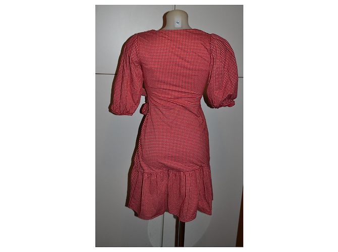 Vestido mini Guess blanco y rojo de algodón Roja - vista 4