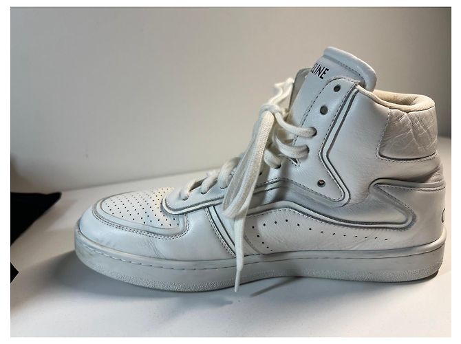 Céline Sneakers alte in pelle bianca CELINE Bianco - vista 5