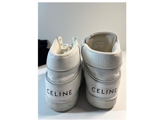 Céline Sneakers alte in pelle bianca CELINE Bianco - vista 8