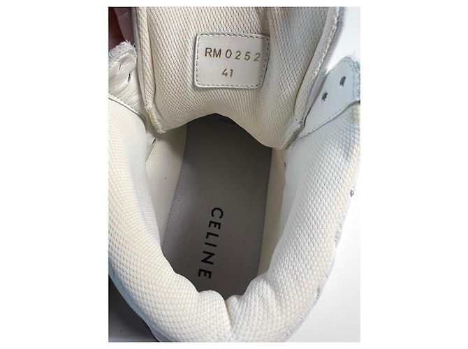 Céline Sneakers alte in pelle bianca CELINE Bianco - vista 9