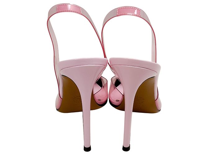 Pumps Slingback Raquel in PVC rosa azalea di Alexandre Vauthier con decorazioni in cristallo - vista 5