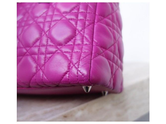 Borsa Lady Dior Medium in pelle rosa - vista 11