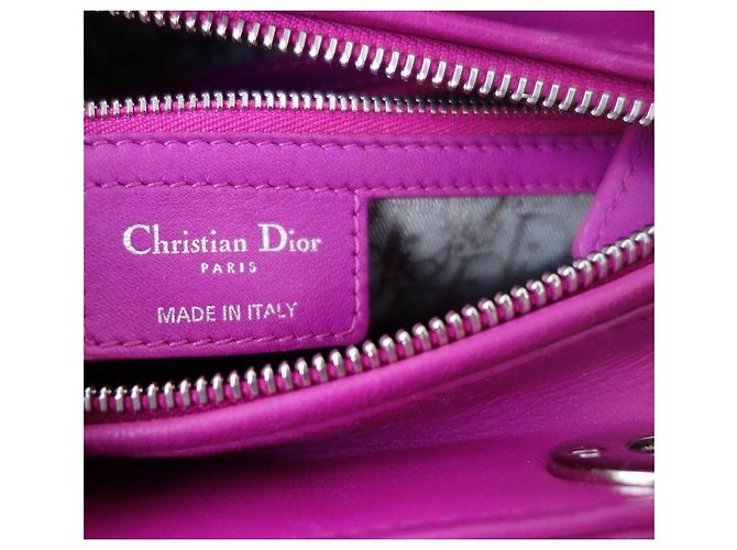 Borsa Lady Dior Medium in pelle rosa - vista 13