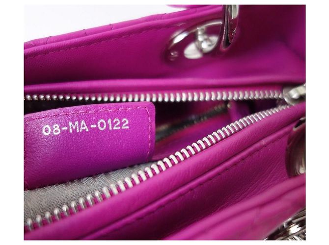 Borsa Lady Dior Medium in pelle rosa - vista 14