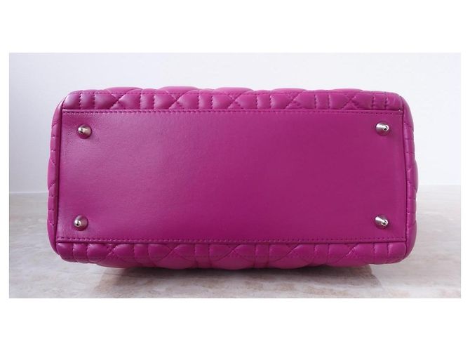 Borsa Lady Dior Medium in pelle rosa - vista 9