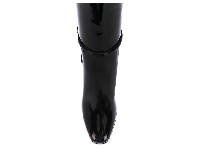Botas de cuero charol negro Saint Laurent - vista 4