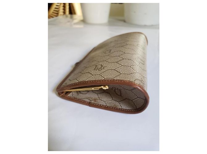 Dior Beehive Reisetasche aus Leder Braun - Ansicht 2