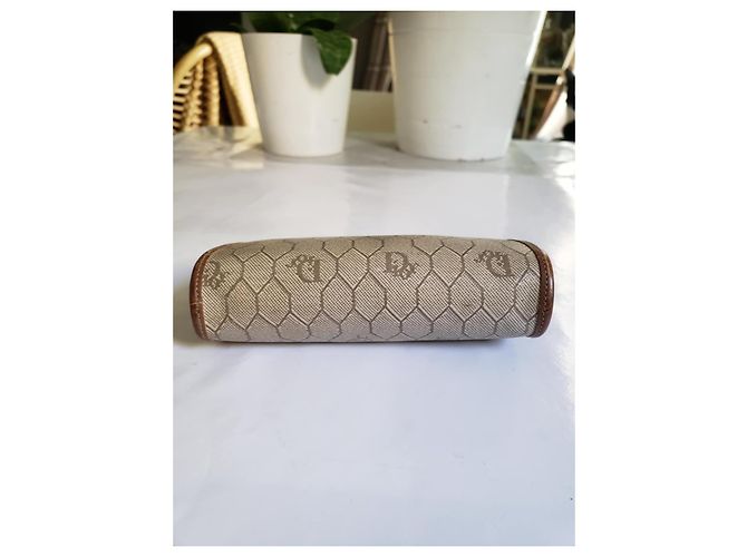 Dior Beehive Reisetasche aus Leder Braun - Ansicht 3
