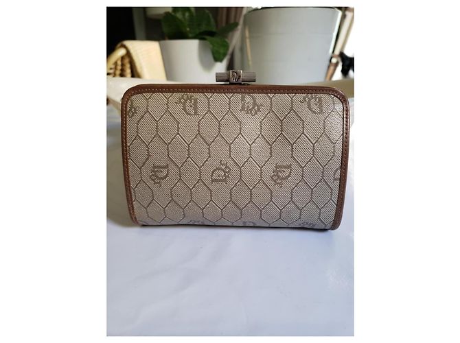 Dior Beehive Reisetasche aus Leder Braun - Ansicht 5