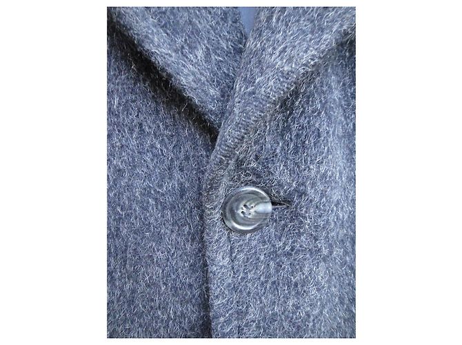 Autre Marque Grey Melange Wool Overcoat Men L Dark grey - view 6