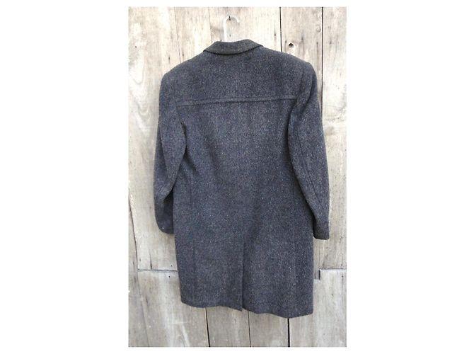Autre Marque Grey Melange Wool Overcoat Men L Dark grey - view 8