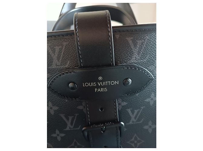 Louis Vuitton Tote Samur  Monogram Eclipse grigio nero - vista 4
