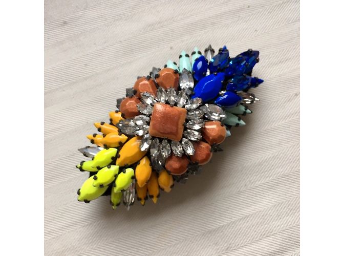 Spilla Vintage in Strass Shourouk Multicolore - vista 2