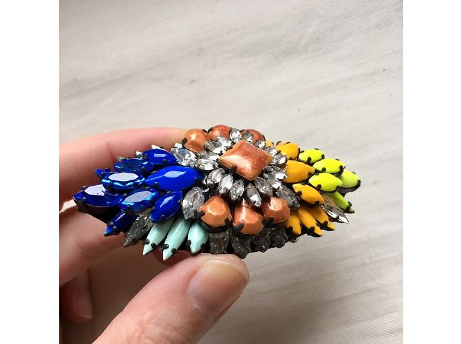 Spilla Vintage in Strass Shourouk Multicolore - vista 3