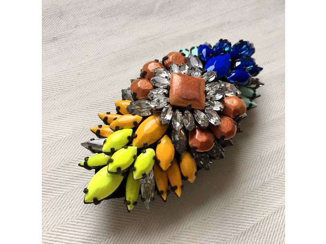 Spilla Vintage in Strass Shourouk Multicolore - vista 6