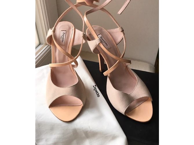Repetto Edizione Limitata Suole Glitter Rosa Beige - vista 5