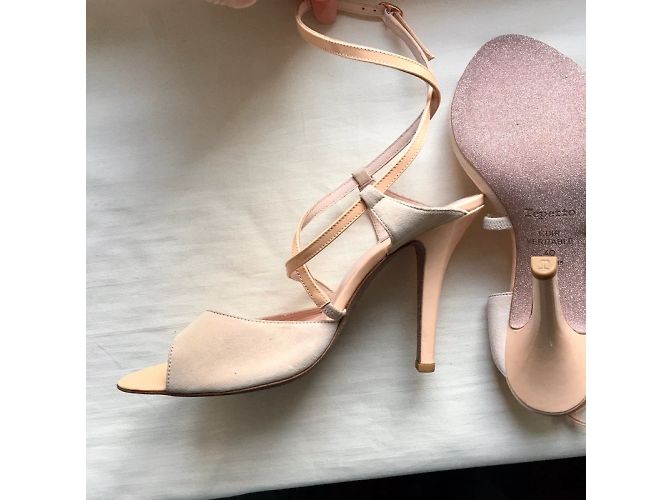Repetto Edizione Limitata Suole Glitter Rosa Beige - vista 6