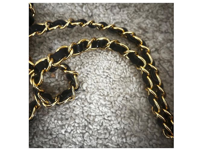 Chanel Timeless Mini in pelle vernice nera Nero - vista 10