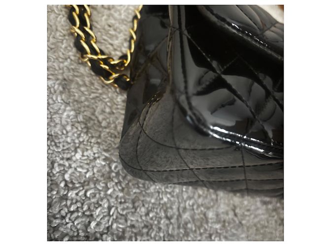 Chanel Timeless Mini in pelle vernice nera Nero - vista 11