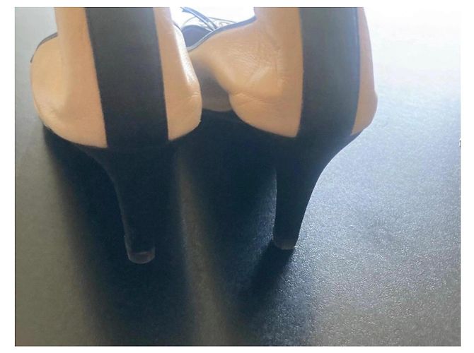 Chanel Bicolor Pumps aus Lammleder Beige - Ansicht 4