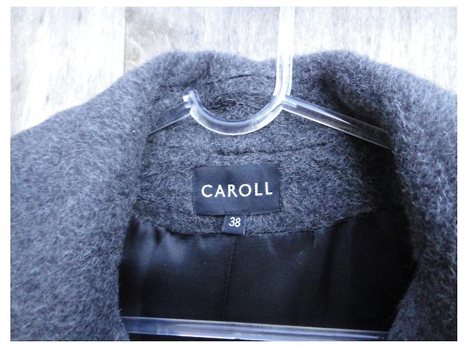 Abrigo CAROLL Gris de Lana y Alpaca Talla 38 - vista 4