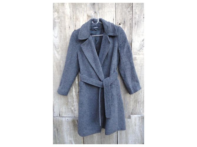 Abrigo CAROLL Gris de Lana y Alpaca Talla 38 - vista 5