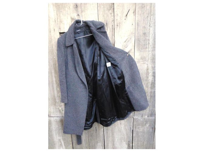 Abrigo CAROLL Gris de Lana y Alpaca Talla 38 - vista 7