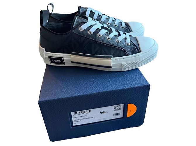 Dior B23 Basso CD Diamante Canvas Nero - vista 5