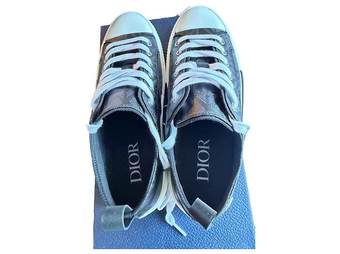 Dior B23 Basso CD Diamante Canvas Nero - vista 8