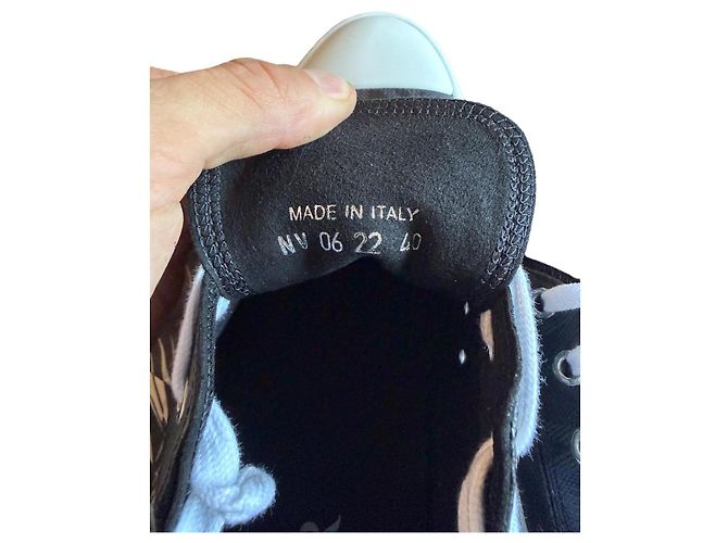 Dior B23 Basso CD Diamante Canvas Nero - vista 9