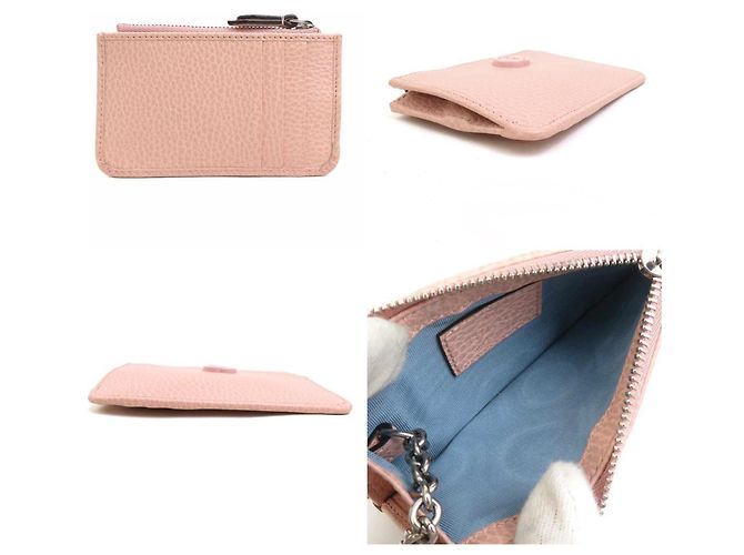 Monedero de cuero rosa Gucci - vista 3