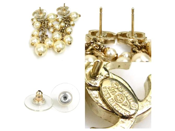 Orecchini a perno Coco Mark di Chanel D'oro Bianco sporco - vista 5