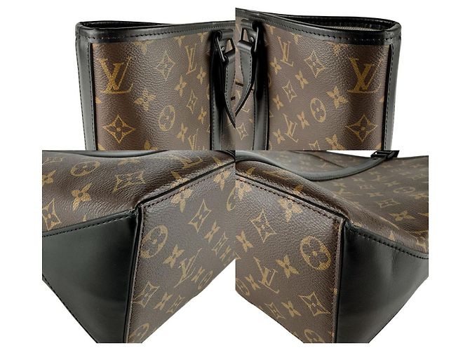 Borsa da weekend PM Monogram Macassar Louis Vuitton Marrone Nero - vista 4