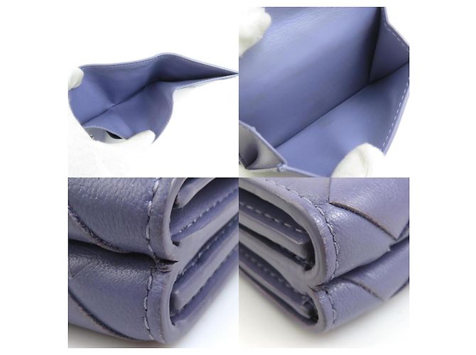 Carteira Bottega Veneta de couro roxa Roxo - vista 3