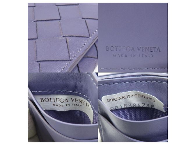 Carteira Bottega Veneta de couro roxa Roxo - vista 5