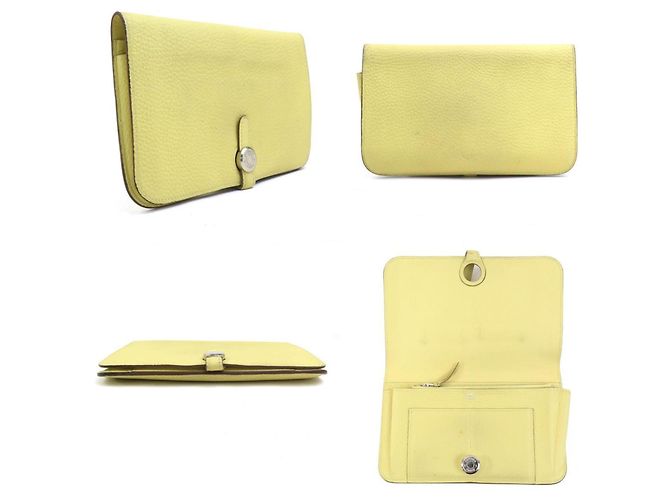 Cartera Larga Dogon Duo Togo Amarillo Pollito de Hermès - vista 2