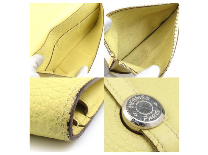 Cartera Larga Dogon Duo Togo Amarillo Pollito de Hermès - vista 3