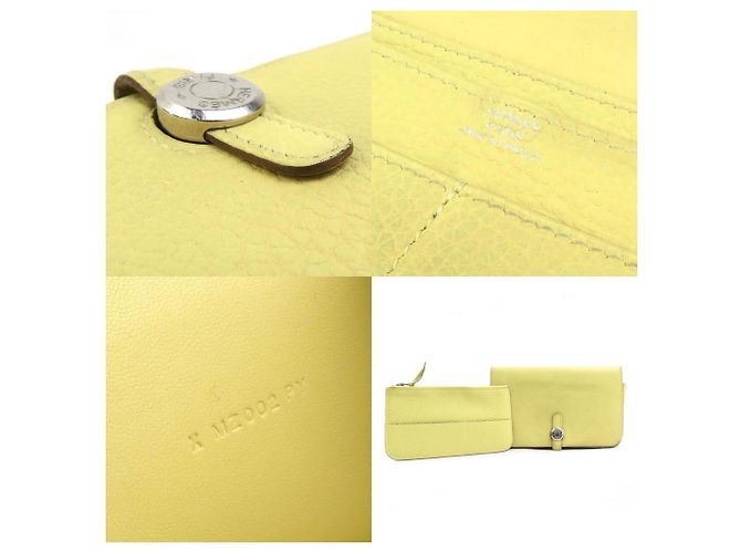 Cartera Larga Dogon Duo Togo Amarillo Pollito de Hermès - vista 5