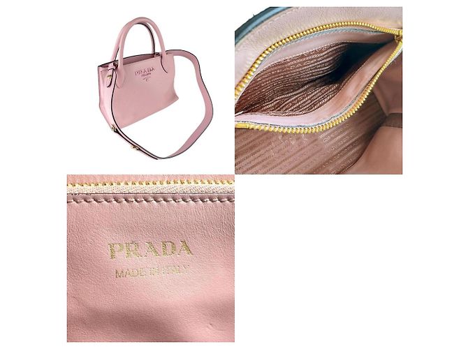 Borsa in pelle rosa Prada - vista 5