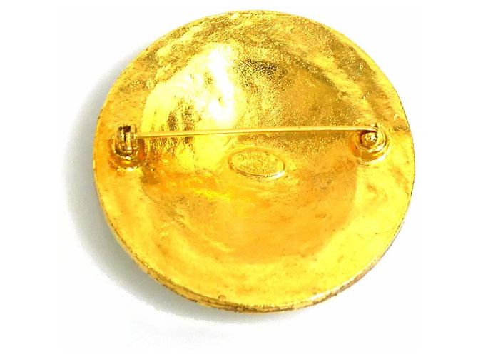 Spilla in metallo dorato Chanel Coco Mark D'oro - vista 4