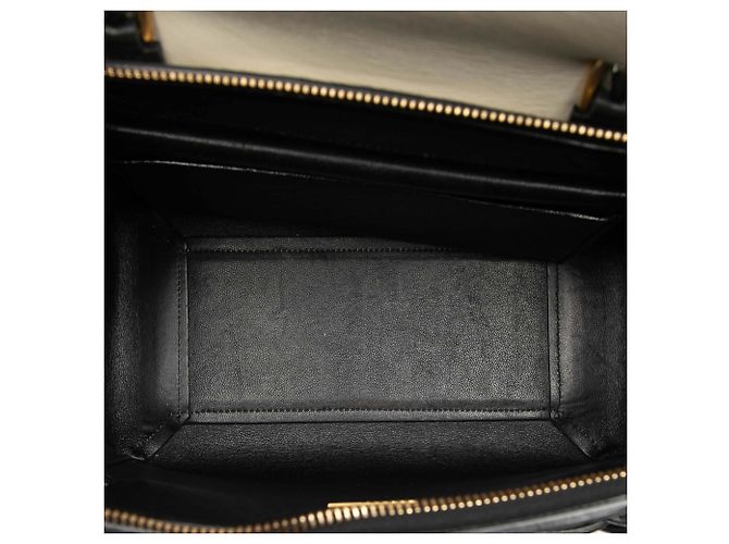 Belt Bag Céline Celine Weißes Mikro Bicolor Leder Gürteltasche - Ansicht 4