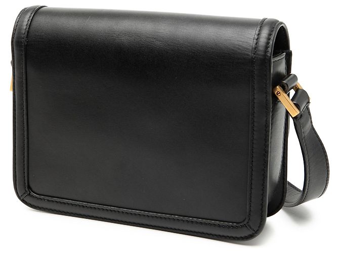 Borsa Solferino piccola in pelle nera di Saint Laurent in scatola Nero - vista 2