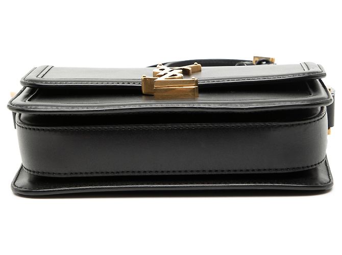 Borsa Solferino piccola in pelle nera di Saint Laurent in scatola Nero - vista 3